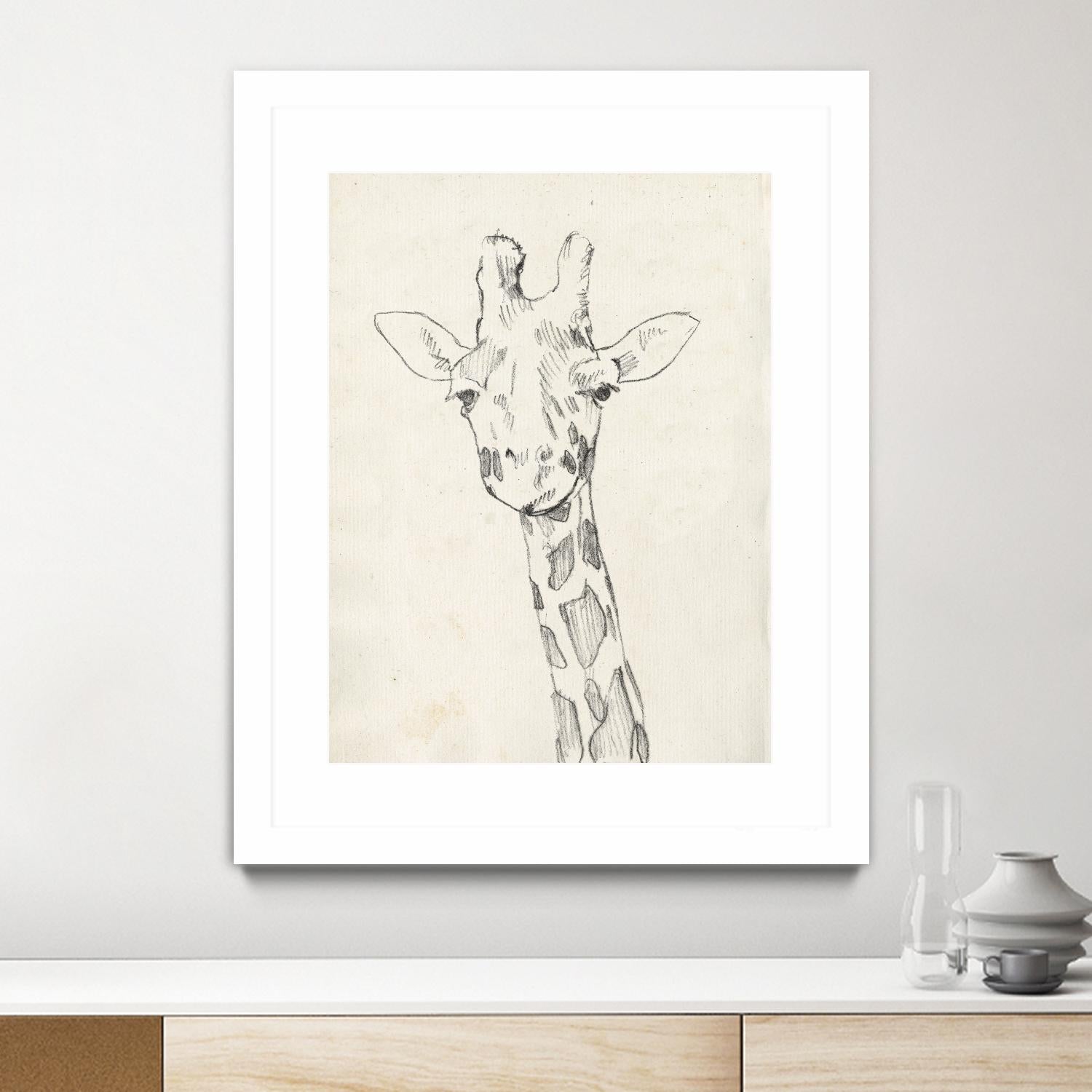 Giraffe Portrait II by Jennifer Goldberger on GIANT ART - animals