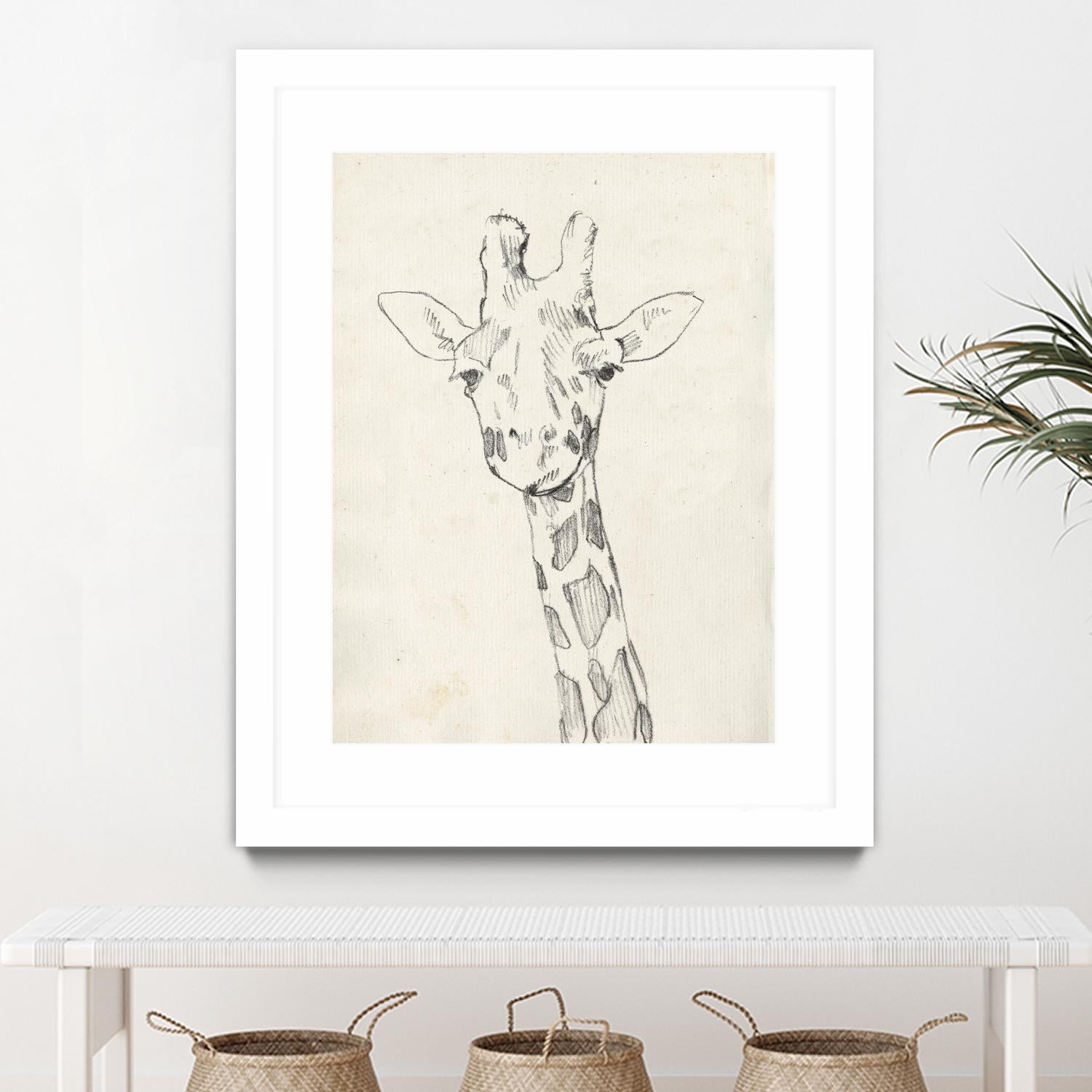 Giraffe Portrait II by Jennifer Goldberger on GIANT ART - animals