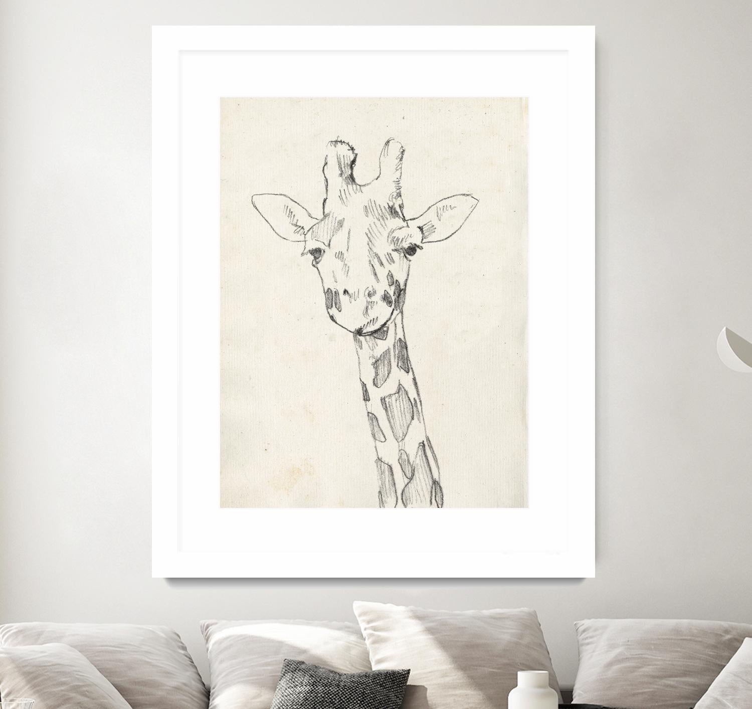 Giraffe Portrait II by Jennifer Goldberger on GIANT ART - animals
