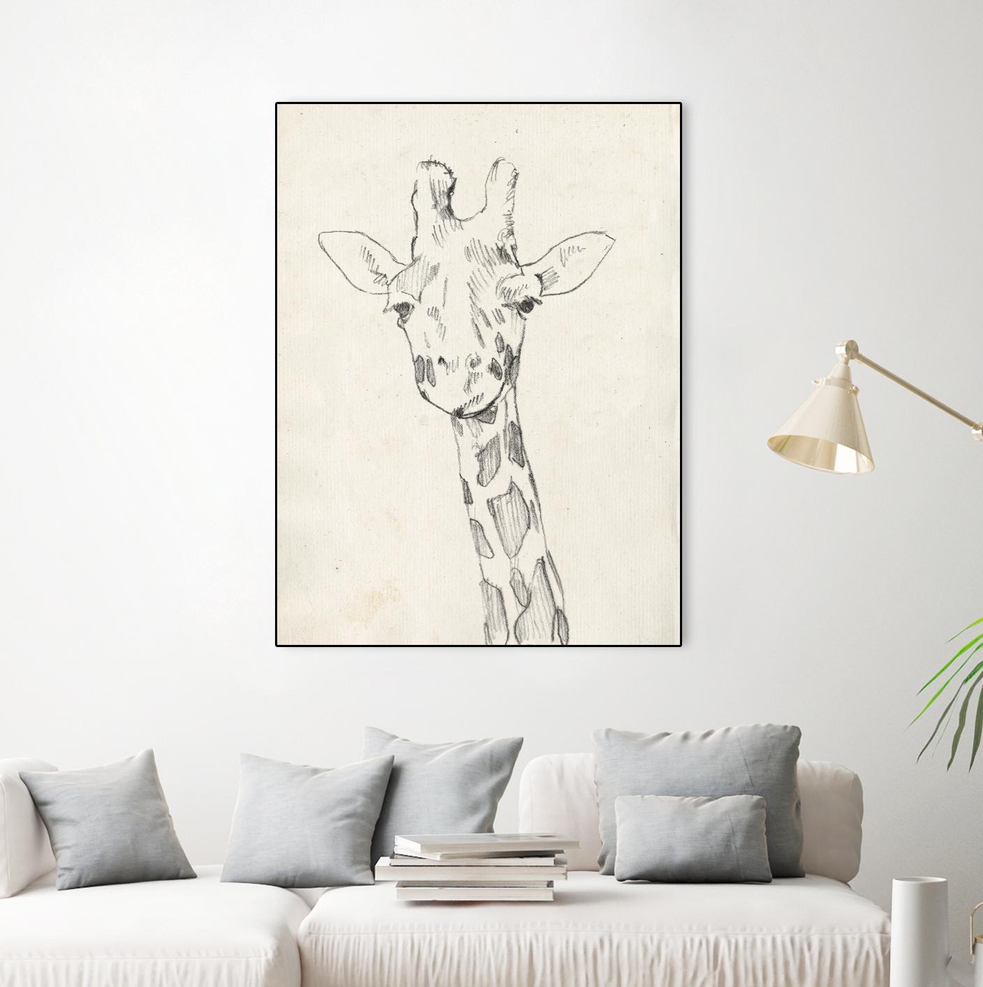 Giraffe Portrait II by Jennifer Goldberger on GIANT ART - animals