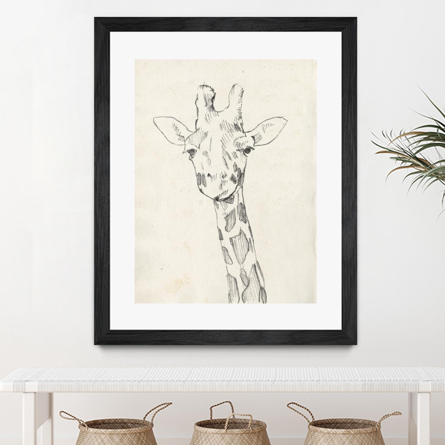 Giraffe Portrait II by Jennifer Goldberger on GIANT ART - animals