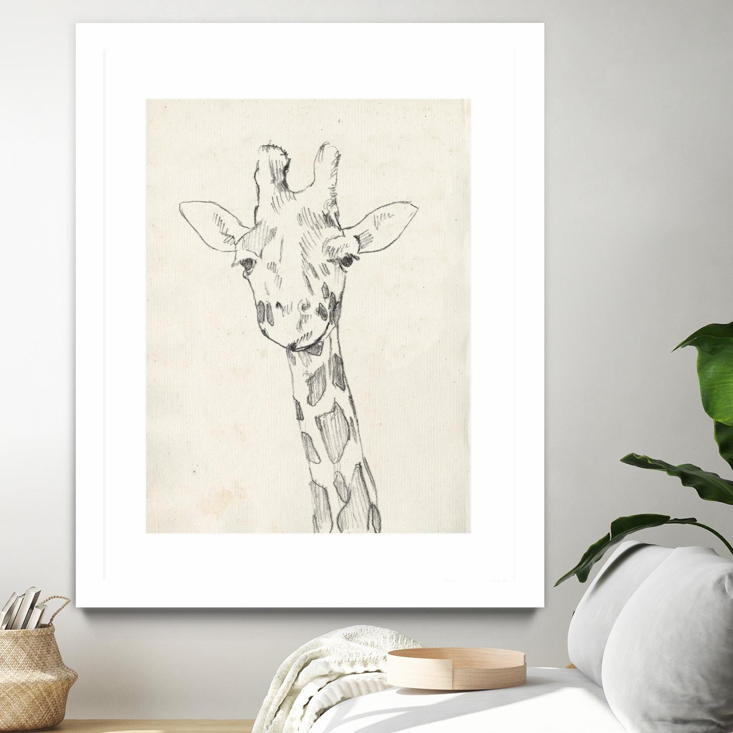 Giraffe Portrait II by Jennifer Goldberger on GIANT ART - animals