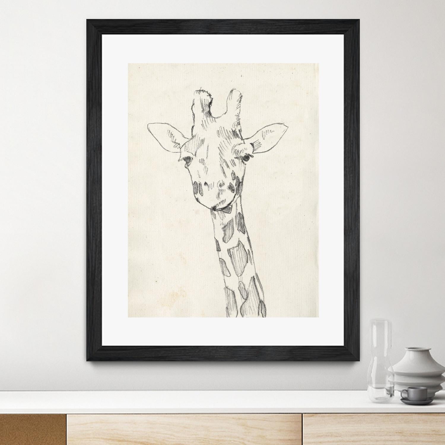 Giraffe Portrait II by Jennifer Goldberger on GIANT ART - animals