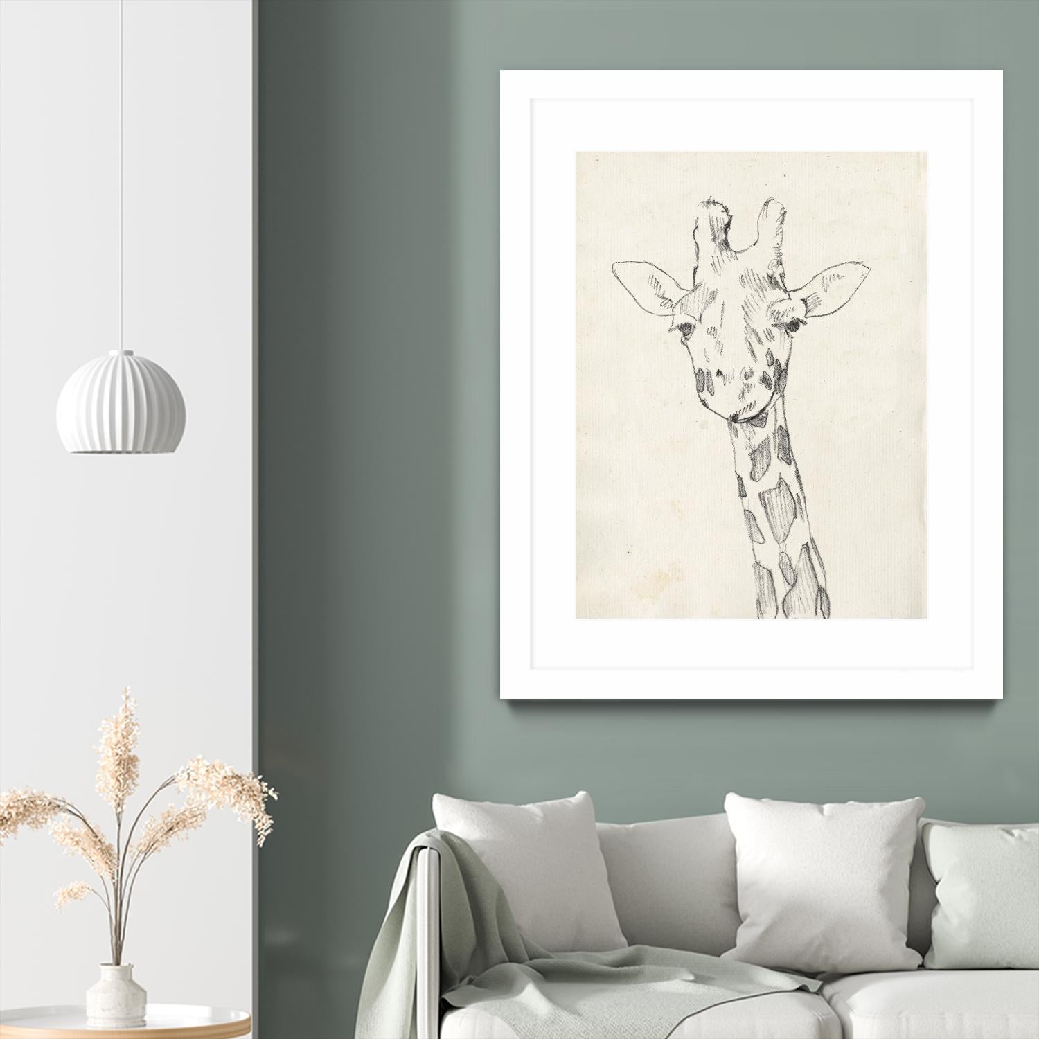 Giraffe Portrait II by Jennifer Goldberger on GIANT ART - animals