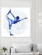 Yoga Flow I by Grace Popp on GIANT ART - blue leisure