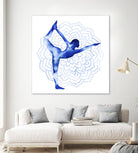 Yoga Flow I by Grace Popp on GIANT ART - blue leisure