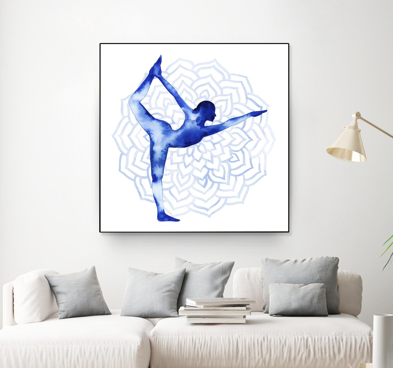 Yoga Flow I by Grace Popp on GIANT ART - blue leisure