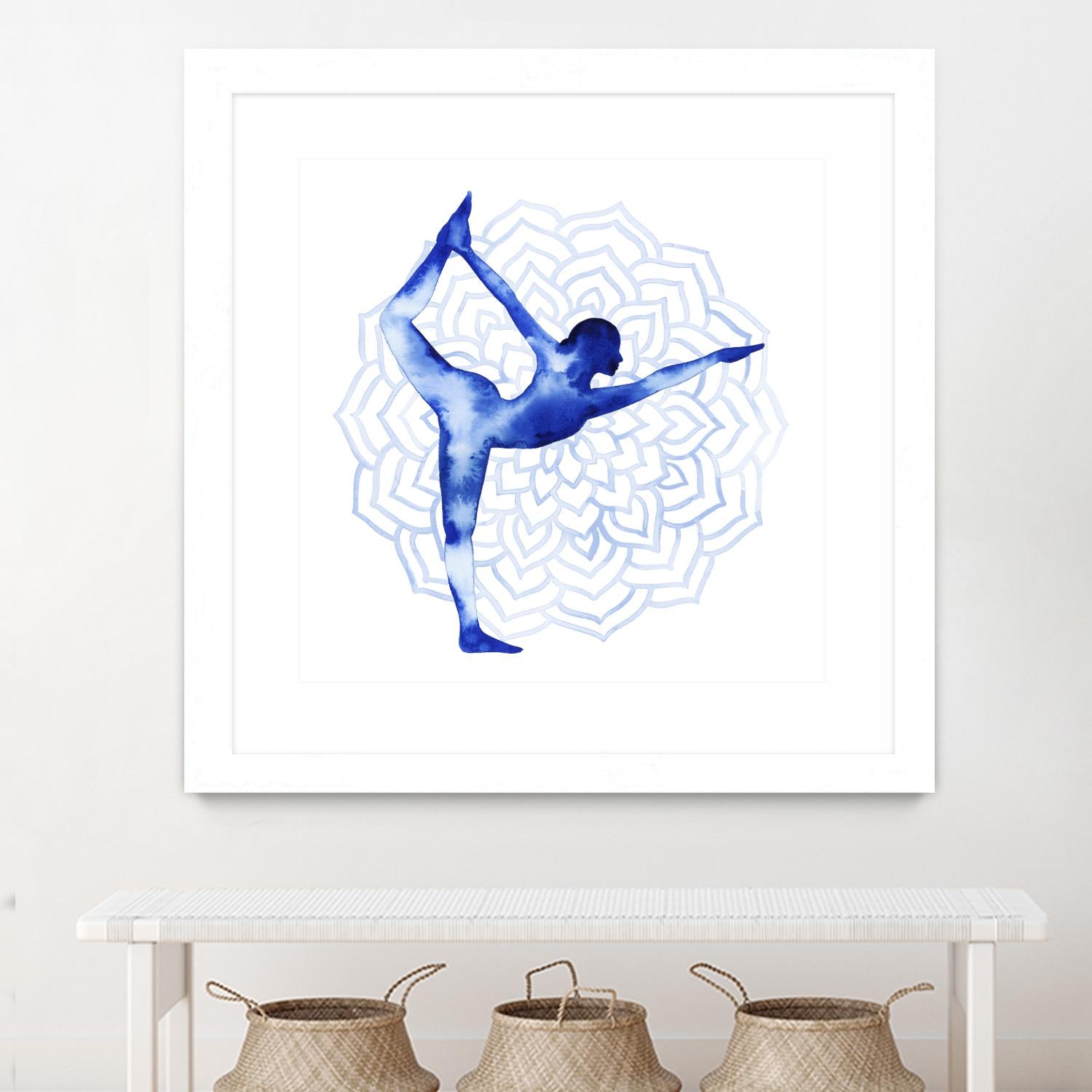 Yoga Flow I by Grace Popp on GIANT ART - blue leisure