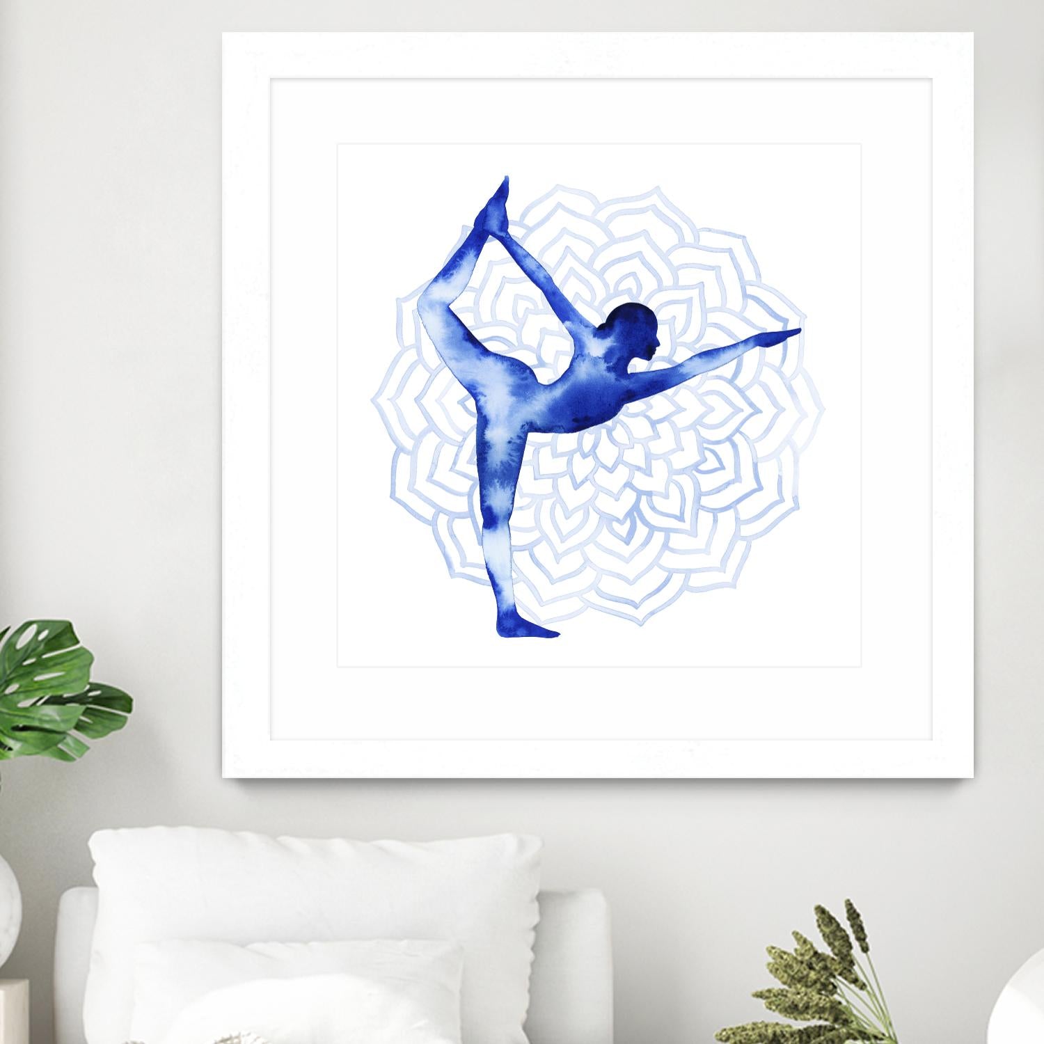 Yoga Flow I by Grace Popp on GIANT ART - blue leisure