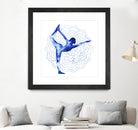 Yoga Flow I by Grace Popp on GIANT ART - blue leisure