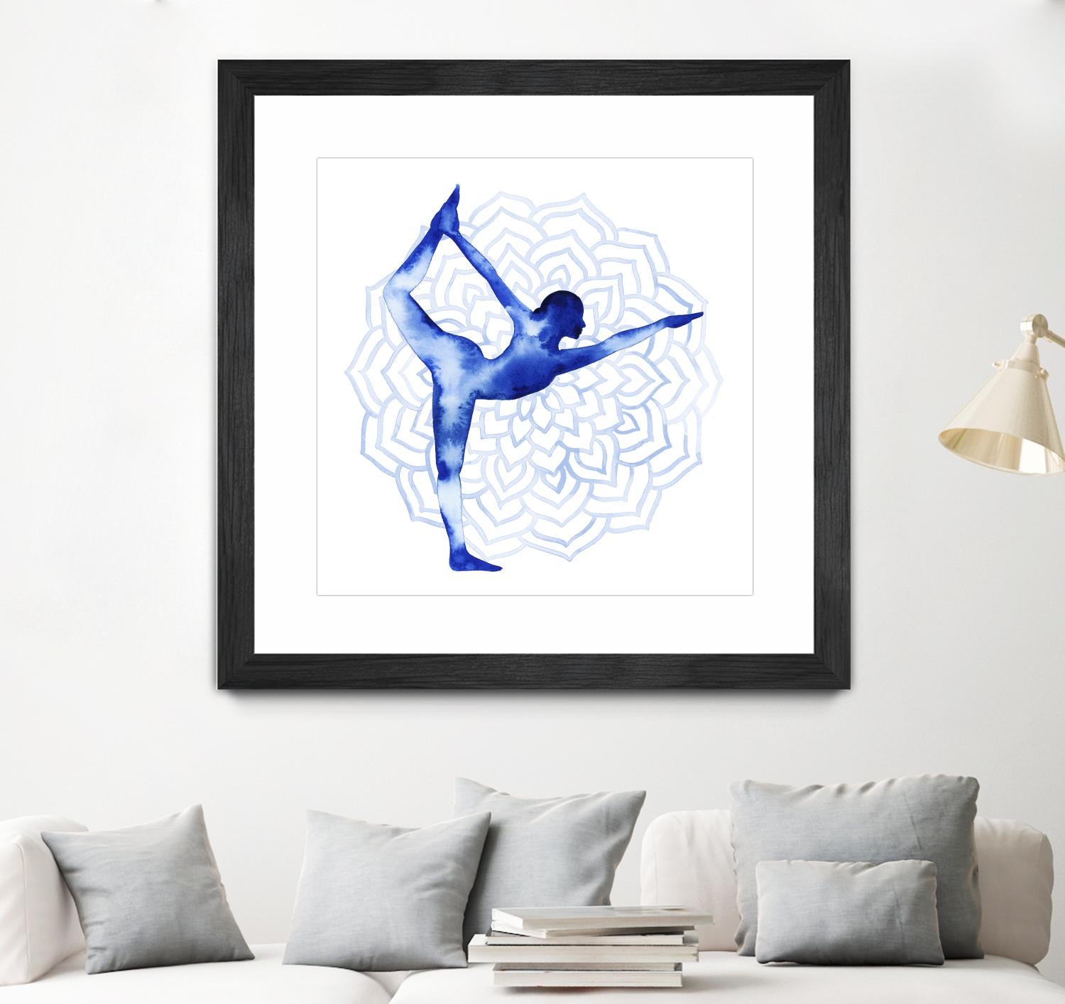Yoga Flow I by Grace Popp on GIANT ART - blue leisure