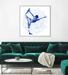 Yoga Flow I by Grace Popp on GIANT ART - blue leisure