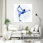 Yoga Flow I by Grace Popp on GIANT ART - blue leisure