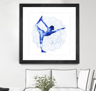 Yoga Flow I by Grace Popp on GIANT ART - blue leisure