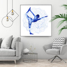 Yoga Flow I by Grace Popp on GIANT ART - blue leisure