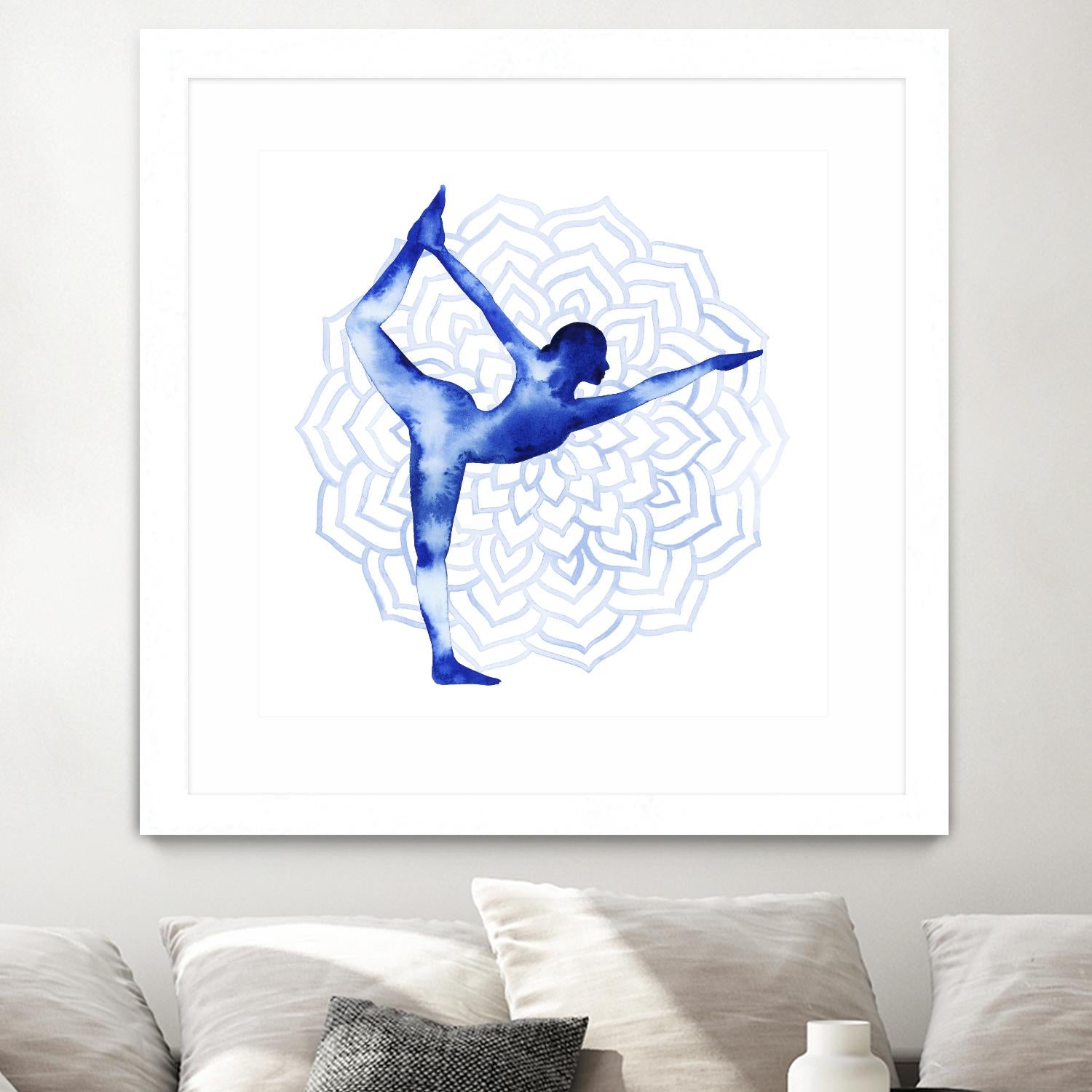 Yoga Flow I by Grace Popp on GIANT ART - blue leisure