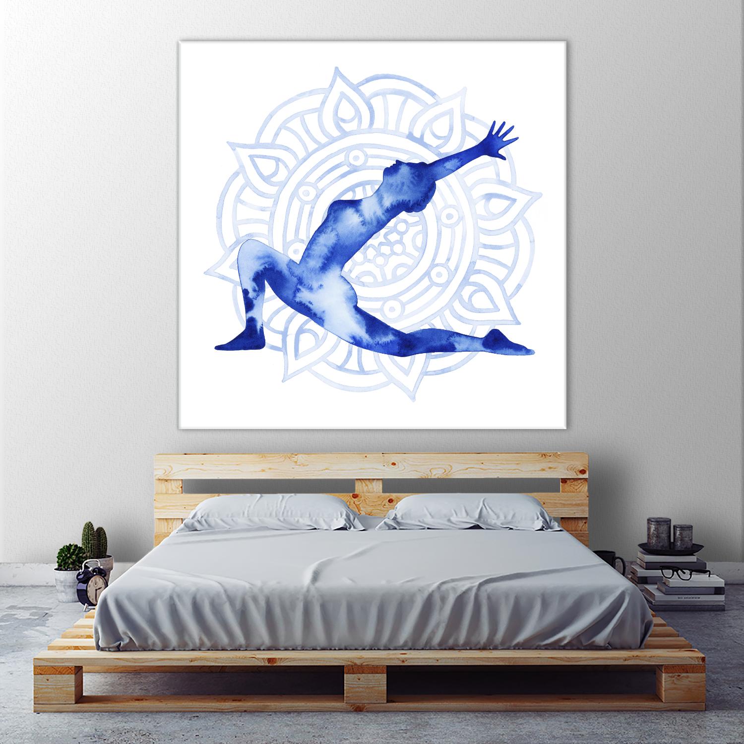 Yoga Flow II by Grace Popp on GIANT ART - blue leisure