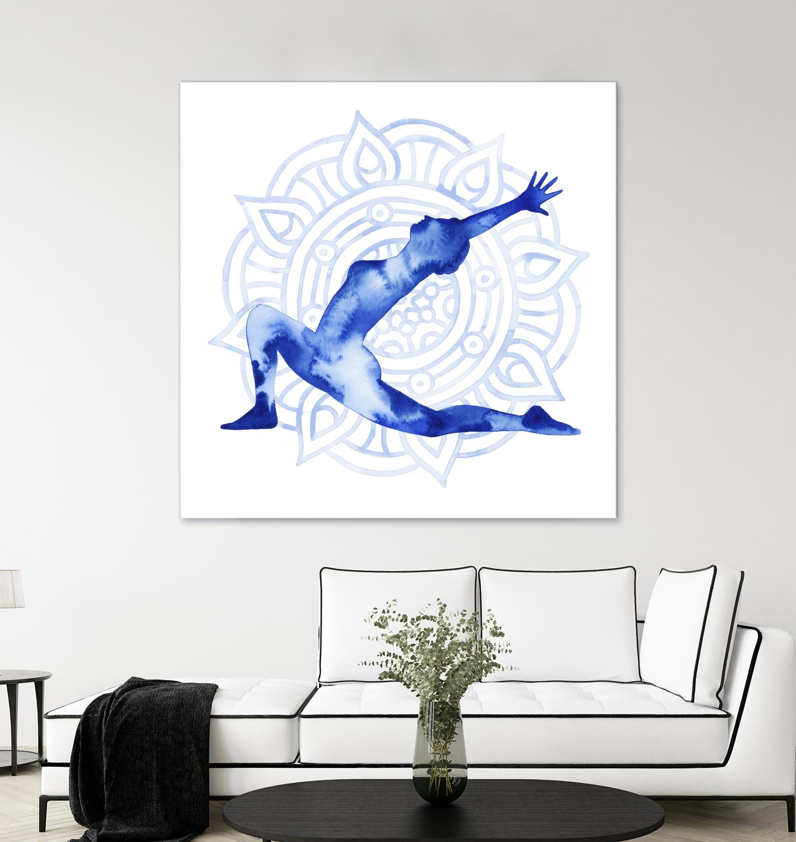 Yoga Flow II by Grace Popp on GIANT ART - blue leisure