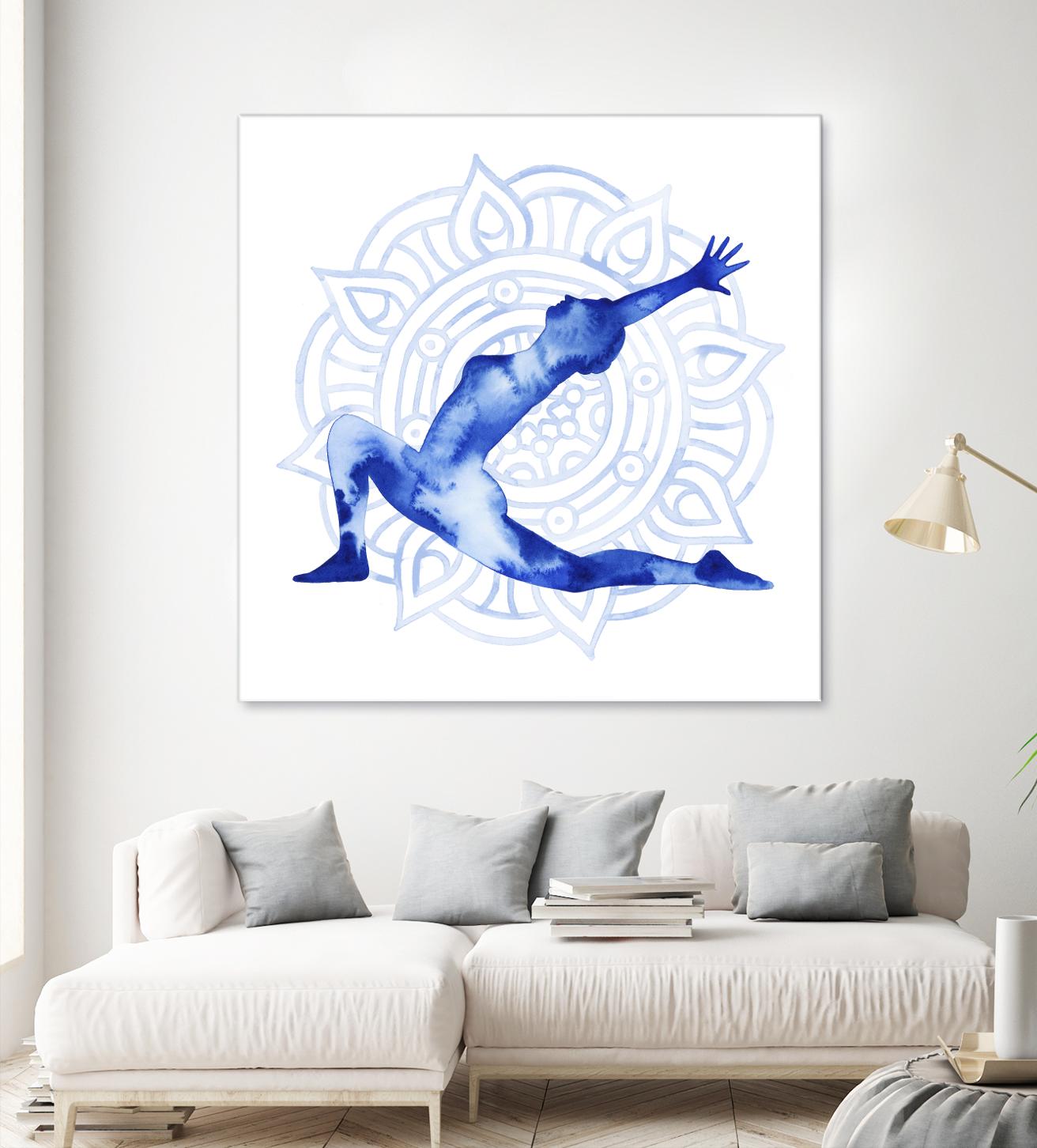 Yoga Flow II by Grace Popp on GIANT ART - blue leisure