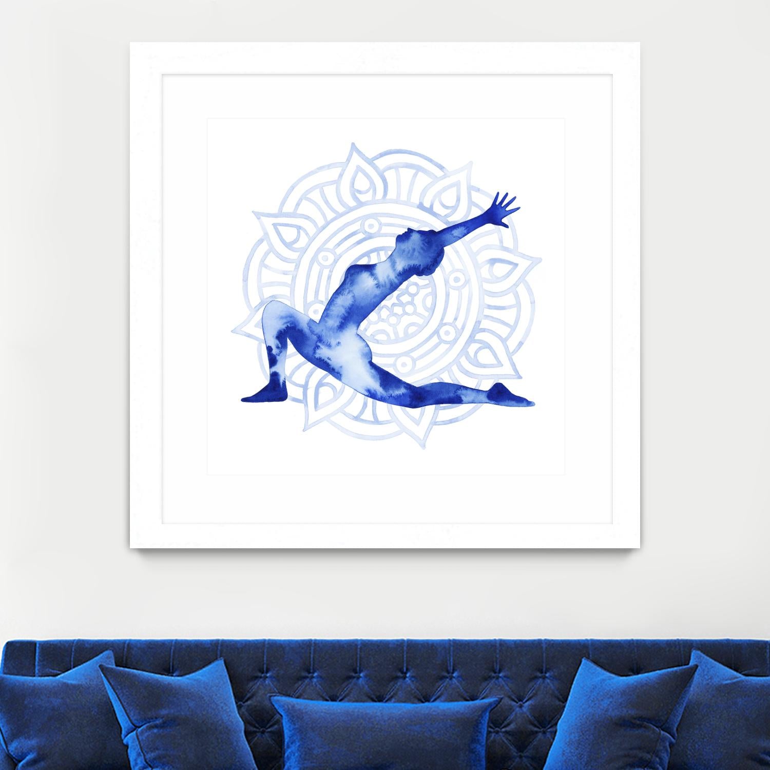 Yoga Flow II by Grace Popp on GIANT ART - blue leisure