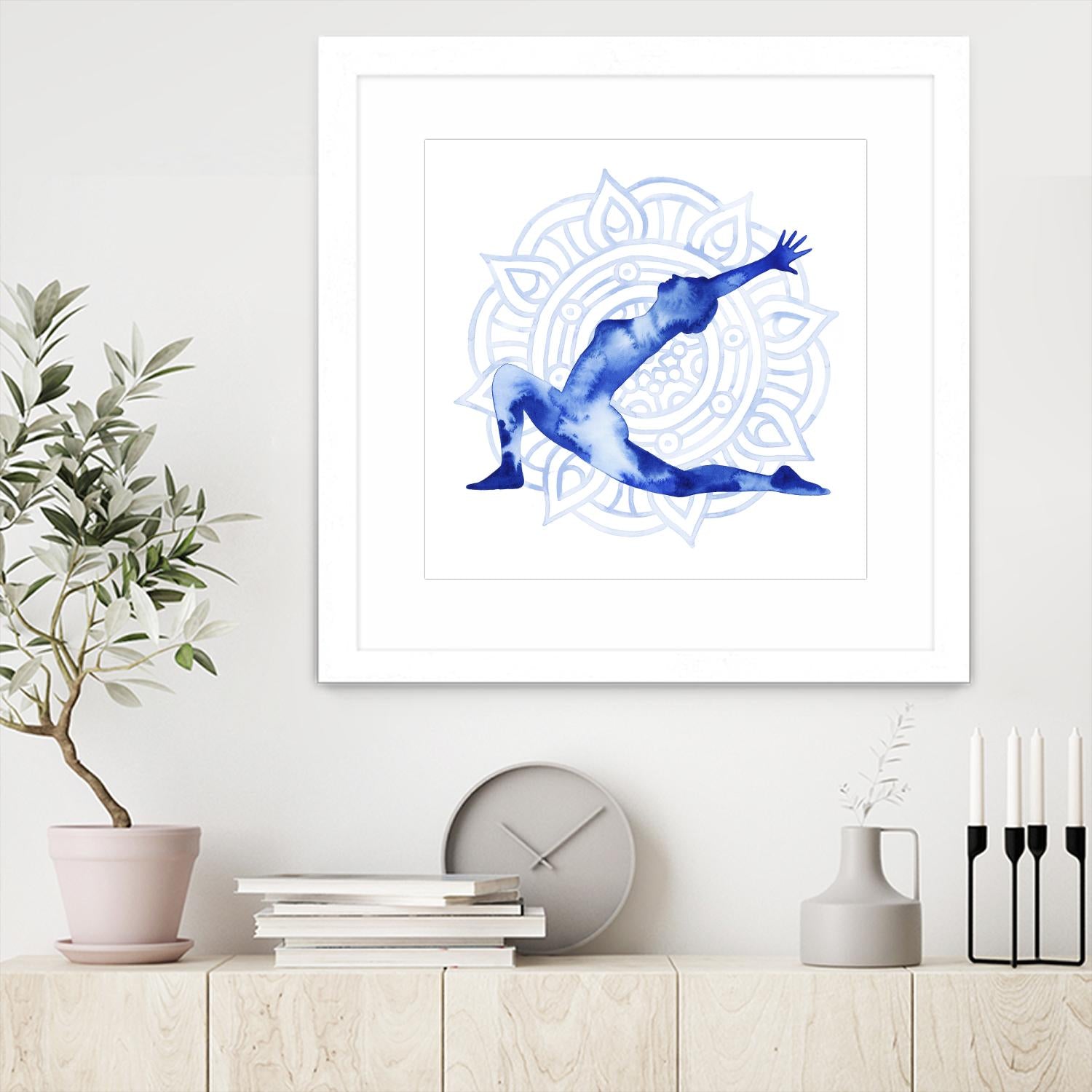 Yoga Flow II by Grace Popp on GIANT ART - blue leisure