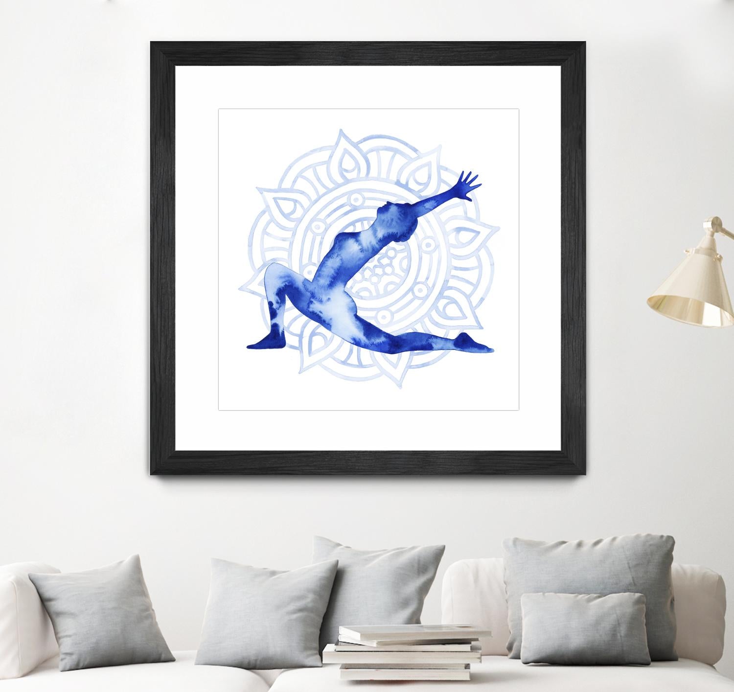 Yoga Flow II by Grace Popp on GIANT ART - blue leisure