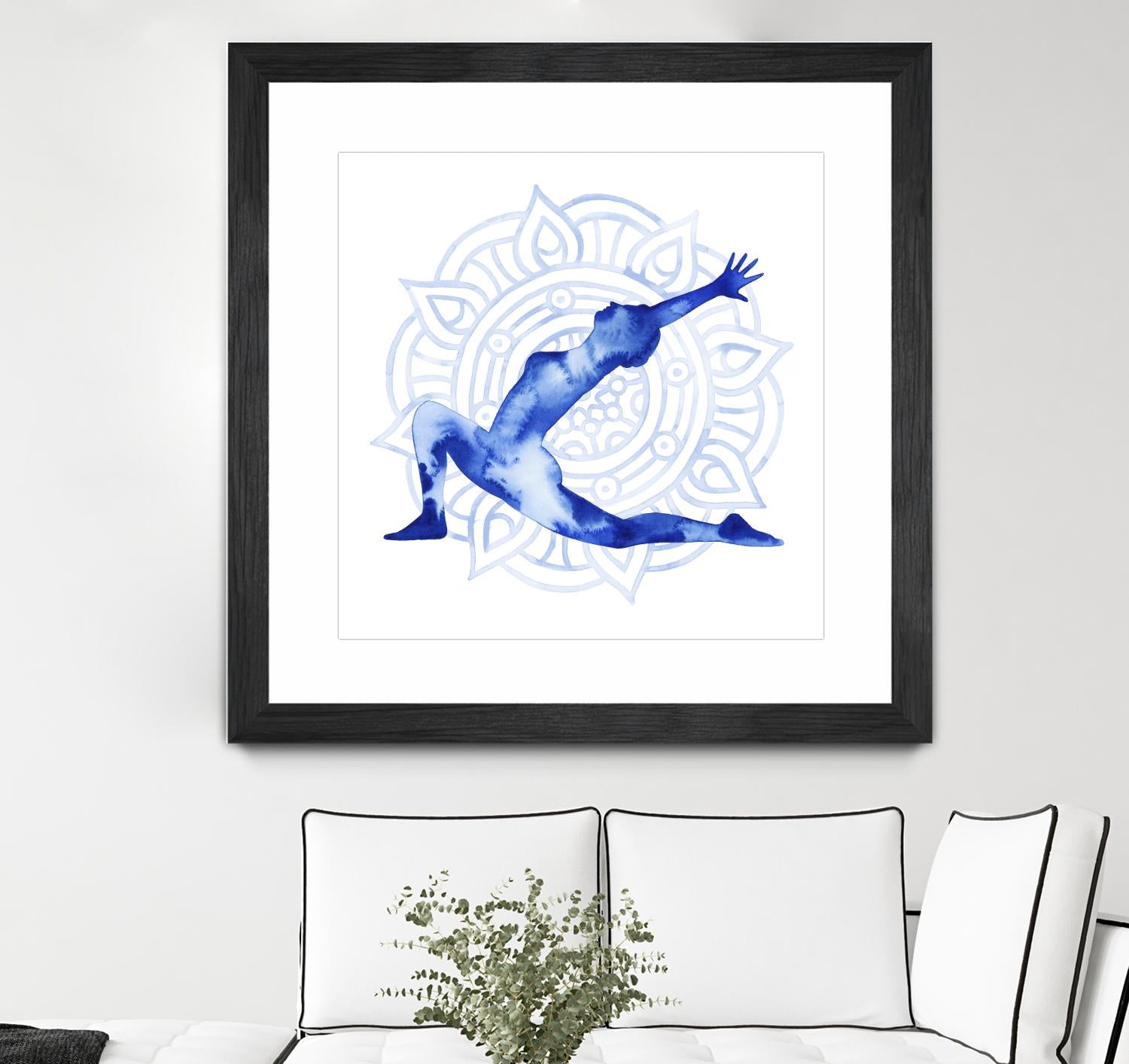 Yoga Flow II by Grace Popp on GIANT ART - blue leisure