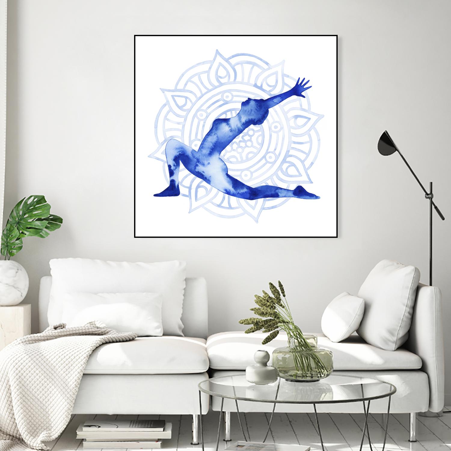 Yoga Flow II by Grace Popp on GIANT ART - blue leisure