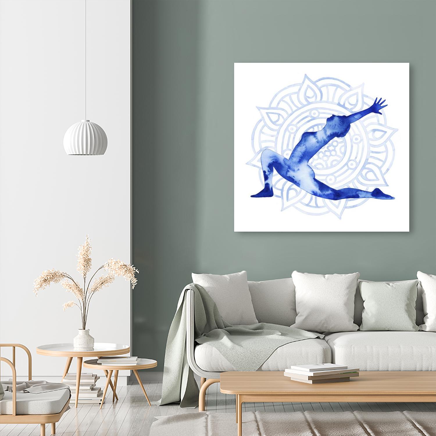 Yoga Flow II by Grace Popp on GIANT ART - blue leisure