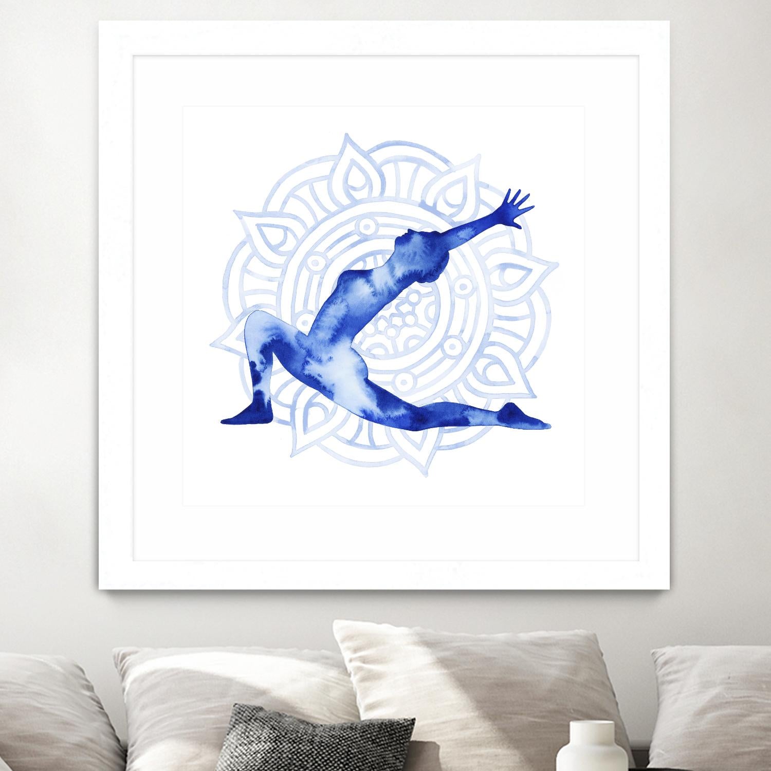 Yoga Flow II by Grace Popp on GIANT ART - blue leisure