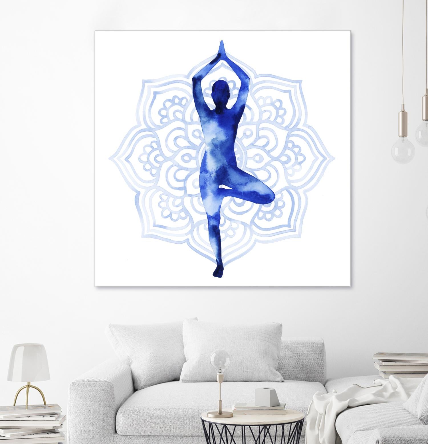Yoga Flow III by Grace Popp on GIANT ART - blue leisure