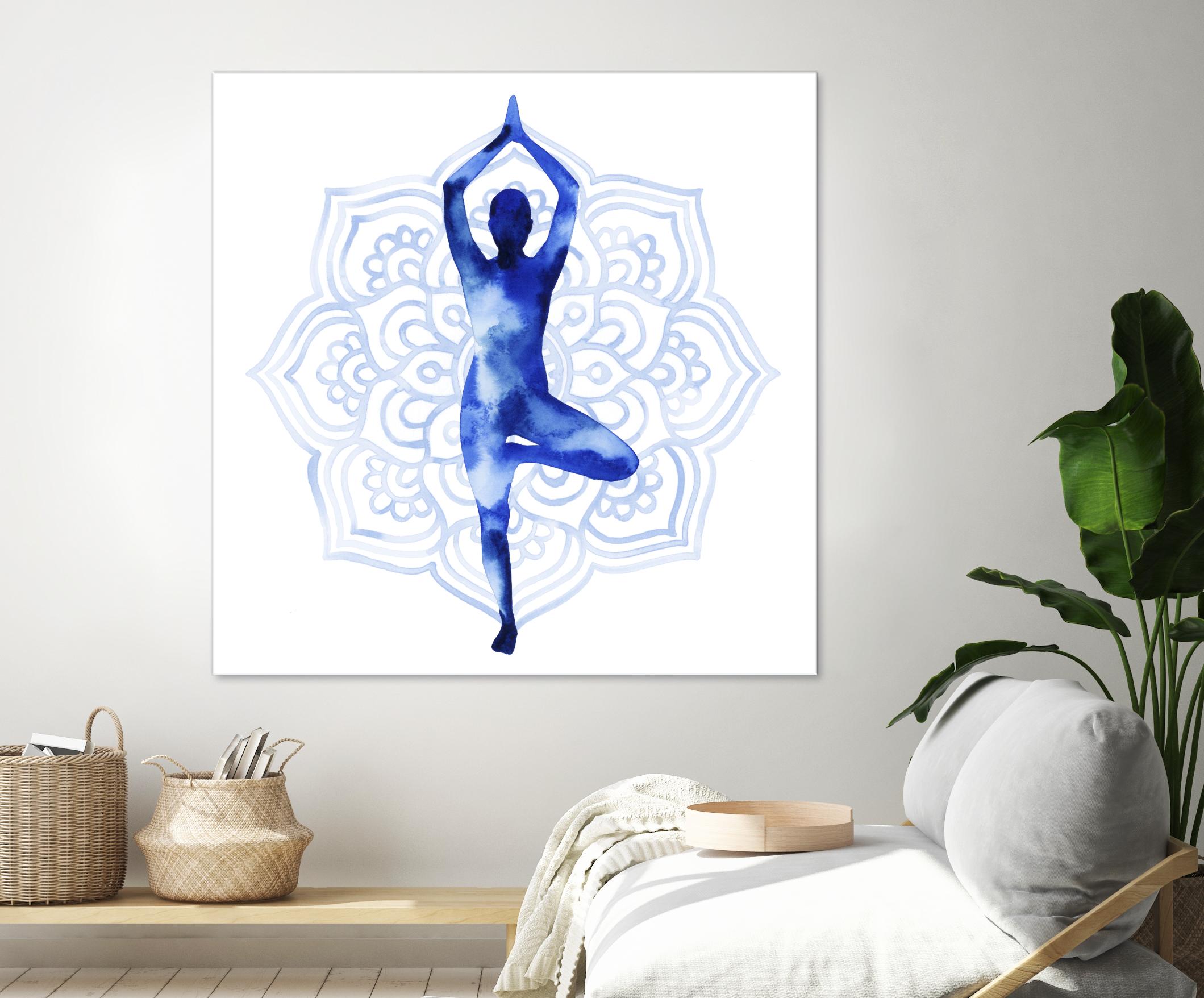 Yoga Flow III by Grace Popp on GIANT ART - blue leisure