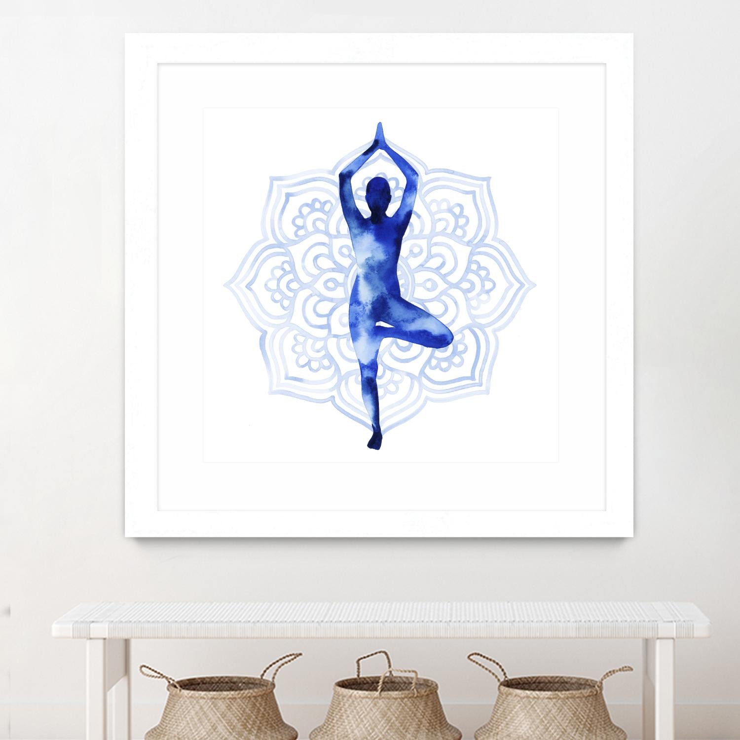 Yoga Flow III by Grace Popp on GIANT ART - blue leisure