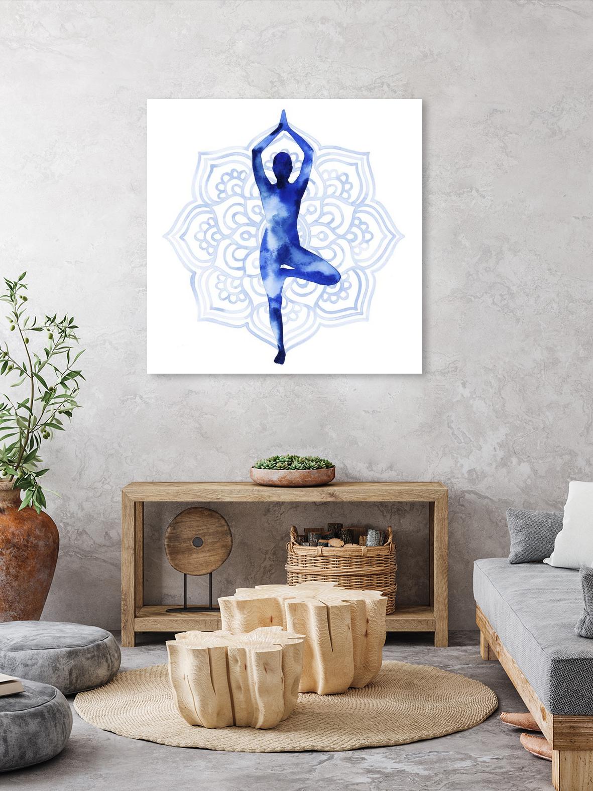 Yoga Flow III by Grace Popp on GIANT ART - blue leisure
