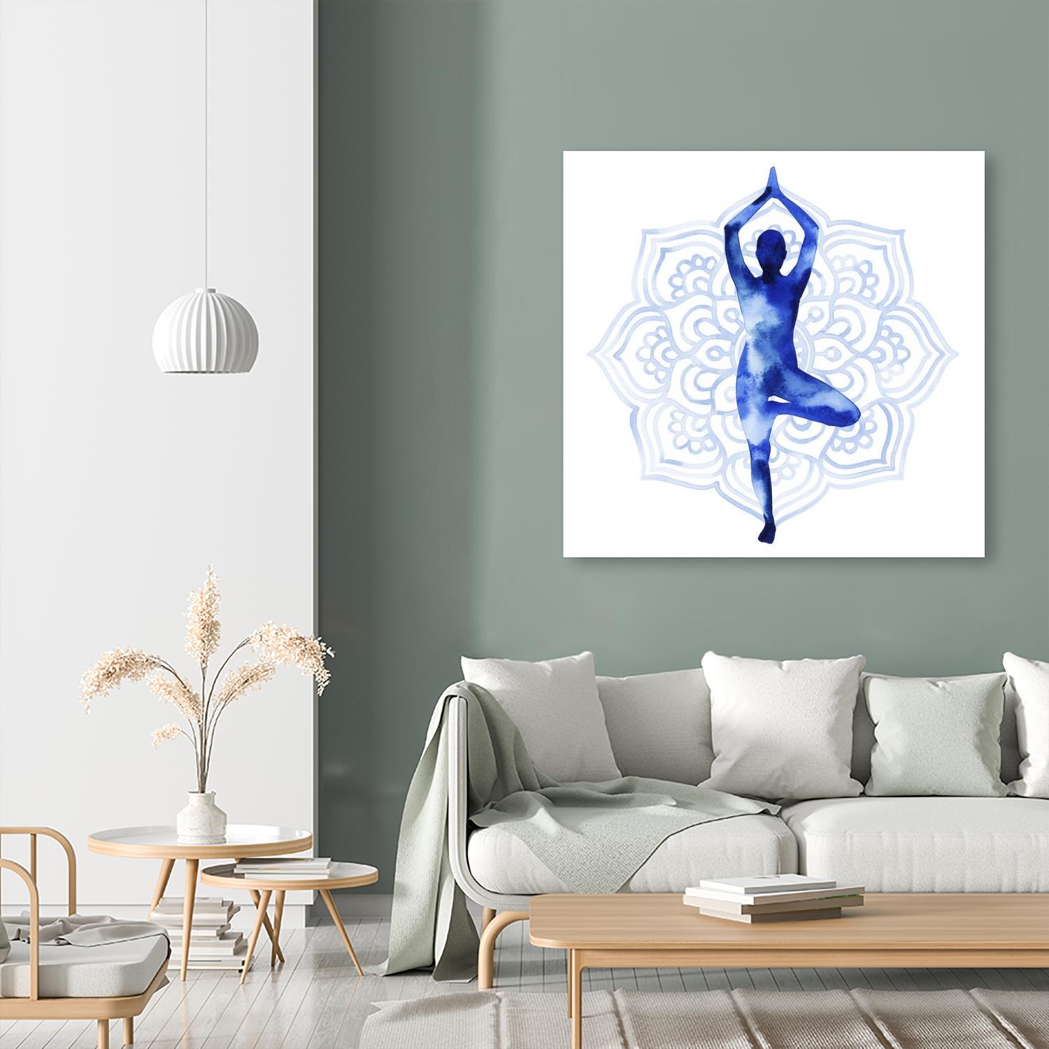Yoga Flow III by Grace Popp on GIANT ART - blue leisure