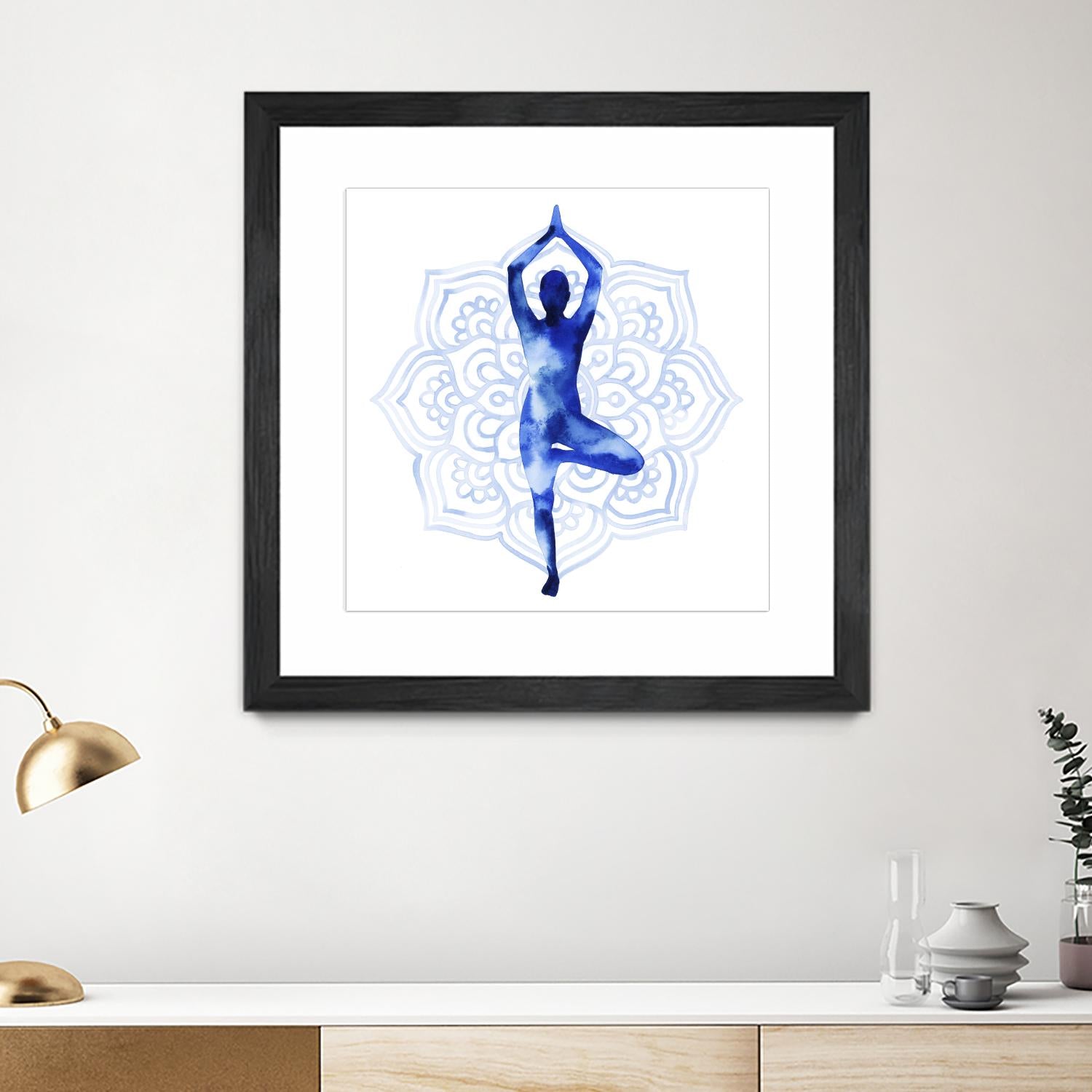 Yoga Flow III by Grace Popp on GIANT ART - blue leisure