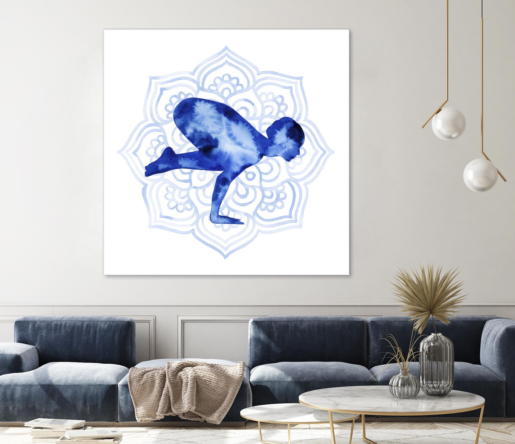Yoga Flow IV by Grace Popp on GIANT ART - blue leisure