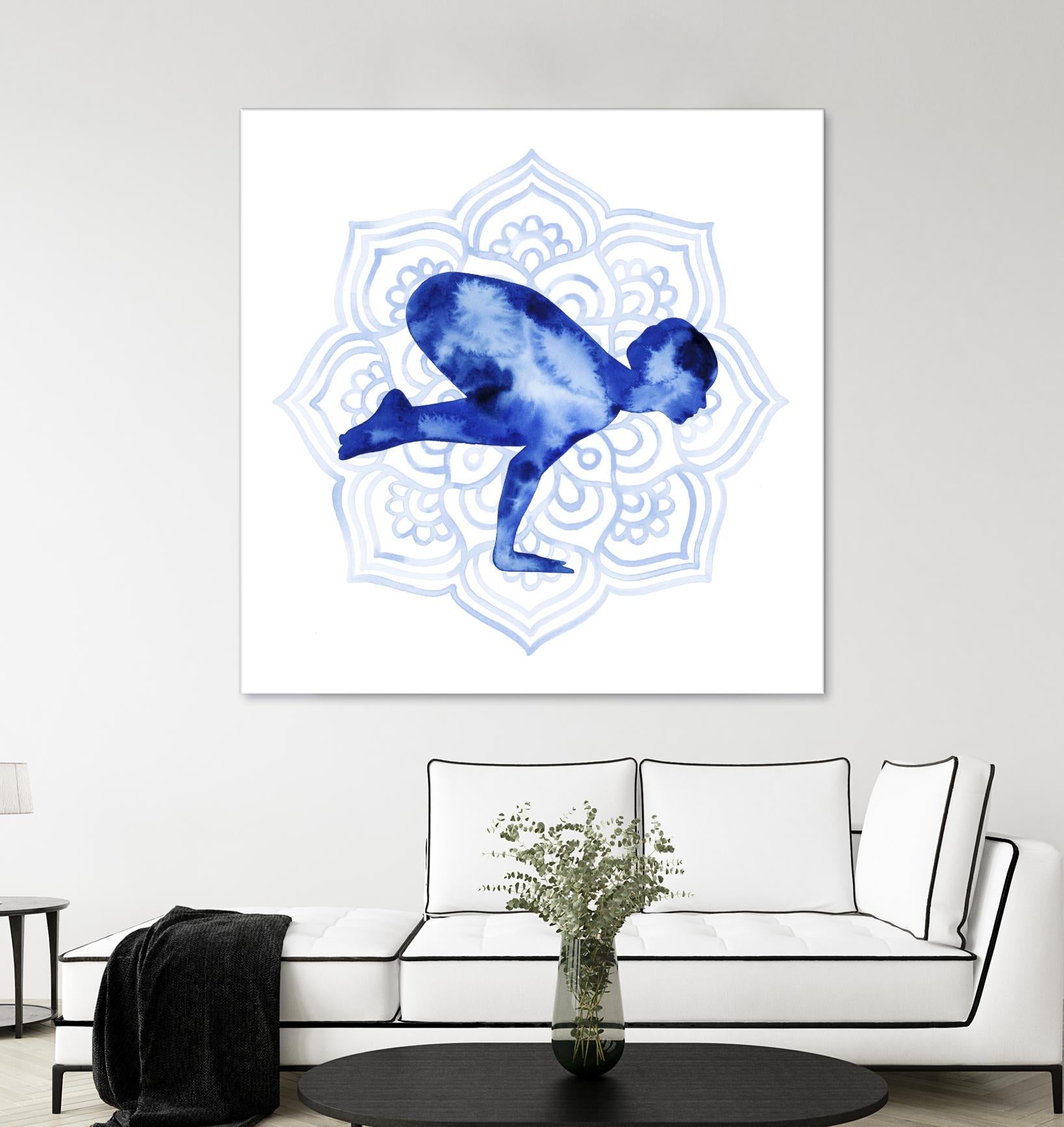 Yoga Flow IV by Grace Popp on GIANT ART - blue leisure