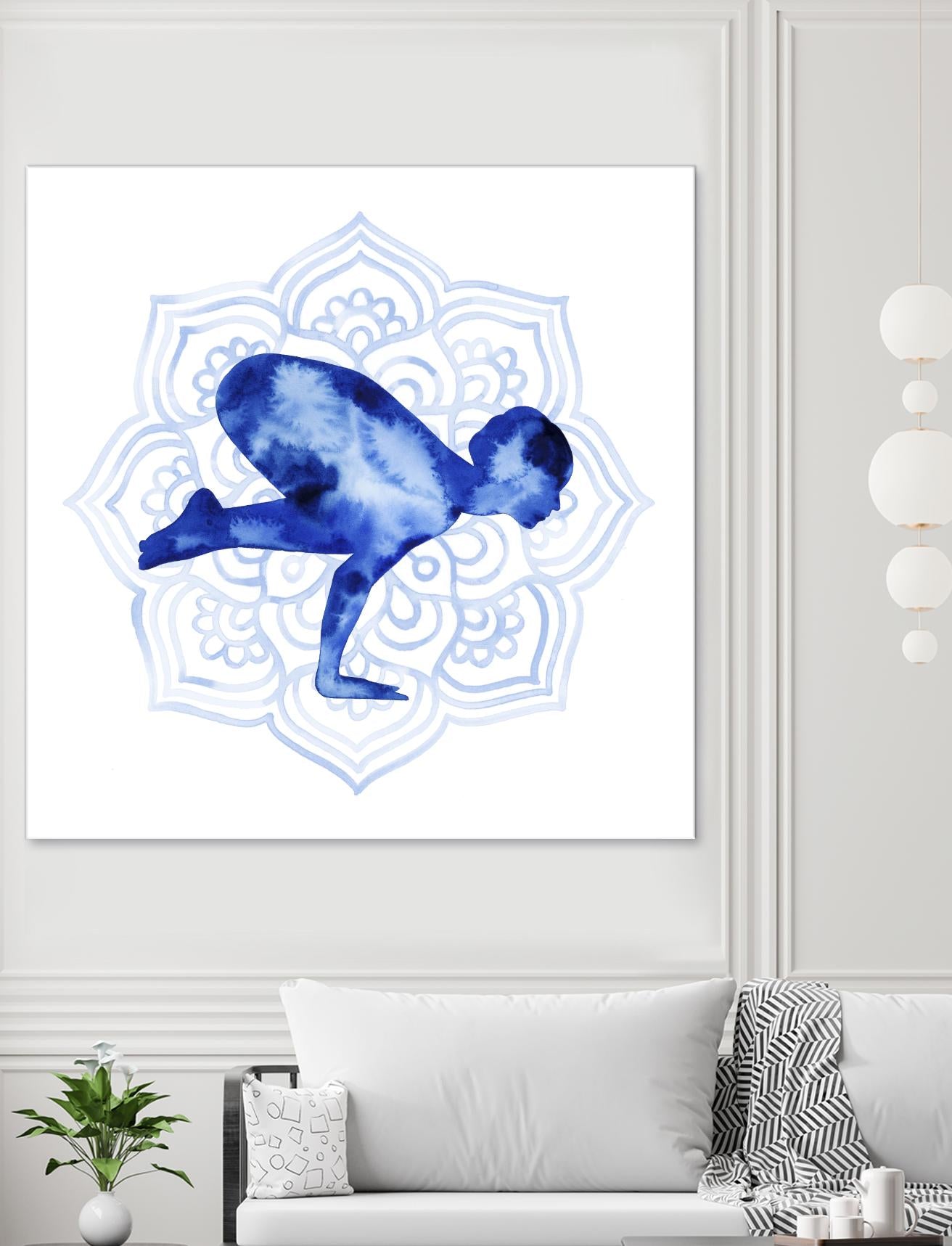 Yoga Flow IV by Grace Popp on GIANT ART - blue leisure