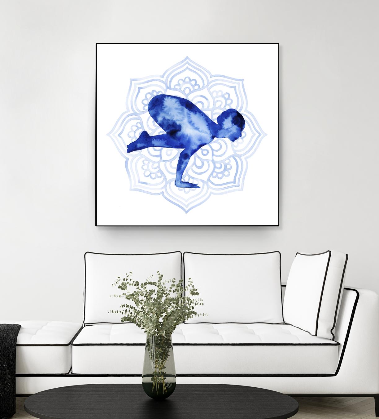 Yoga Flow IV by Grace Popp on GIANT ART - blue leisure