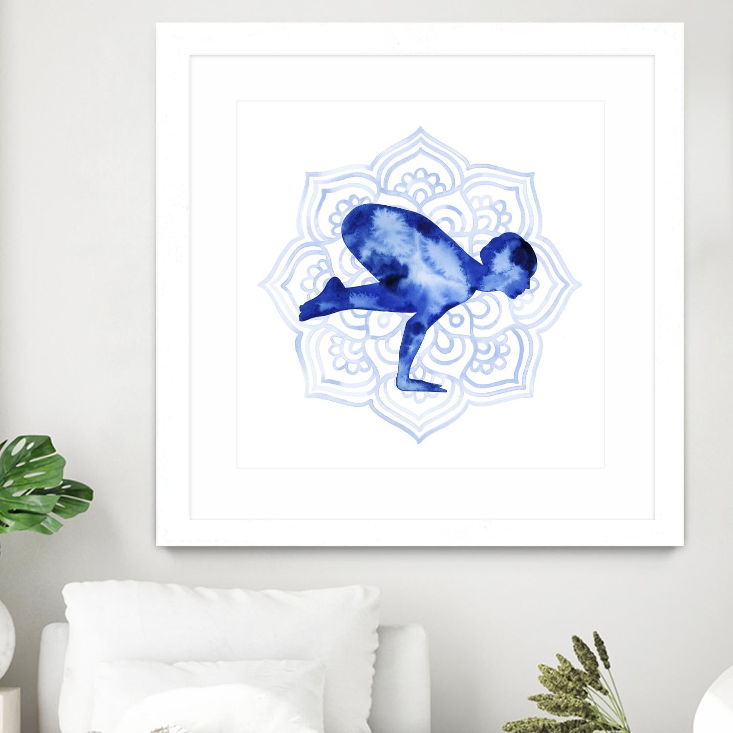Yoga Flow IV by Grace Popp on GIANT ART - blue leisure