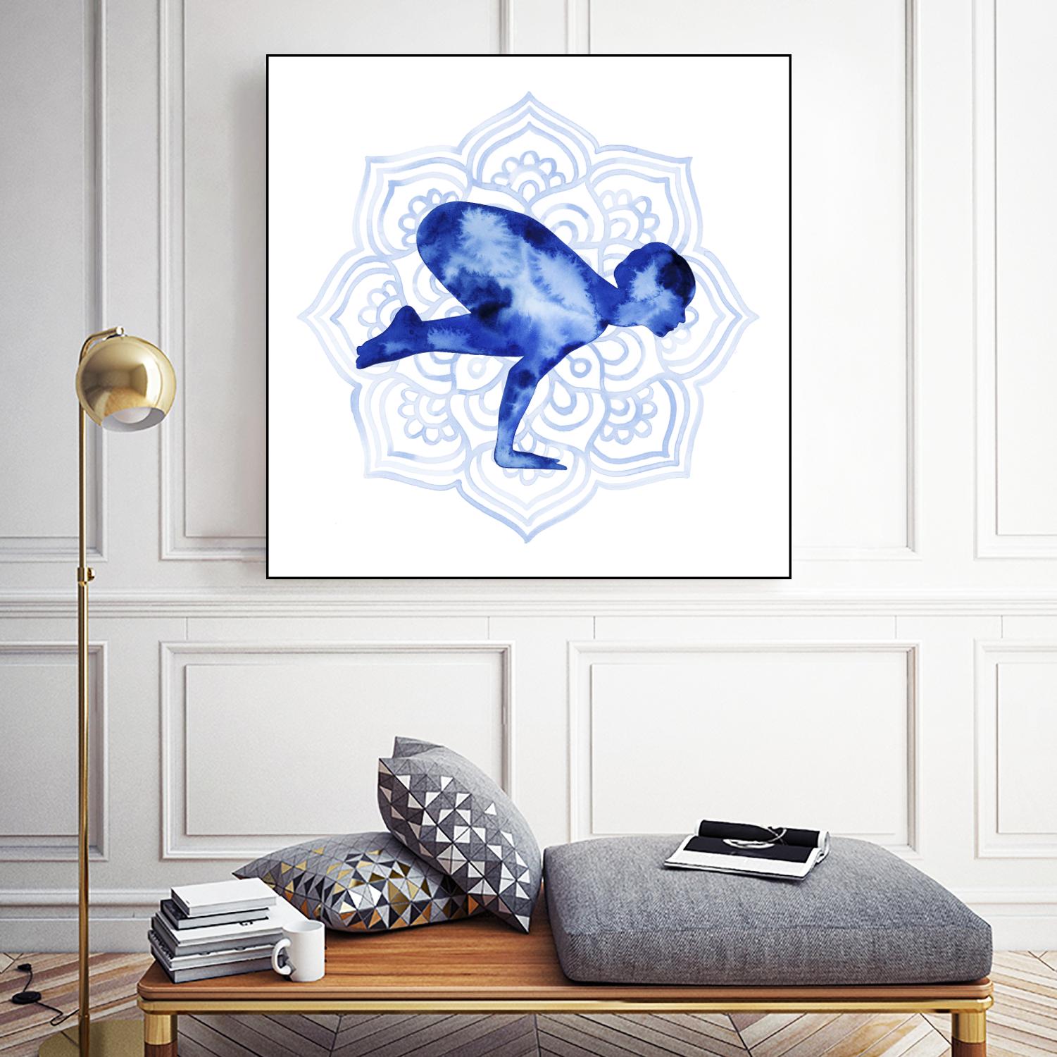 Yoga Flow IV by Grace Popp on GIANT ART - blue leisure