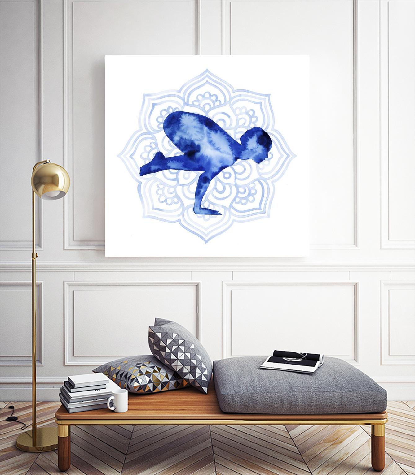 Yoga Flow IV by Grace Popp on GIANT ART - blue leisure