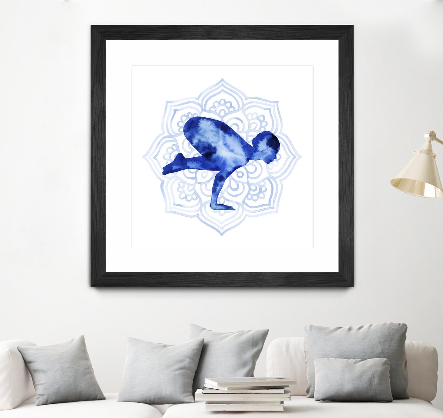 Yoga Flow IV by Grace Popp on GIANT ART - blue leisure