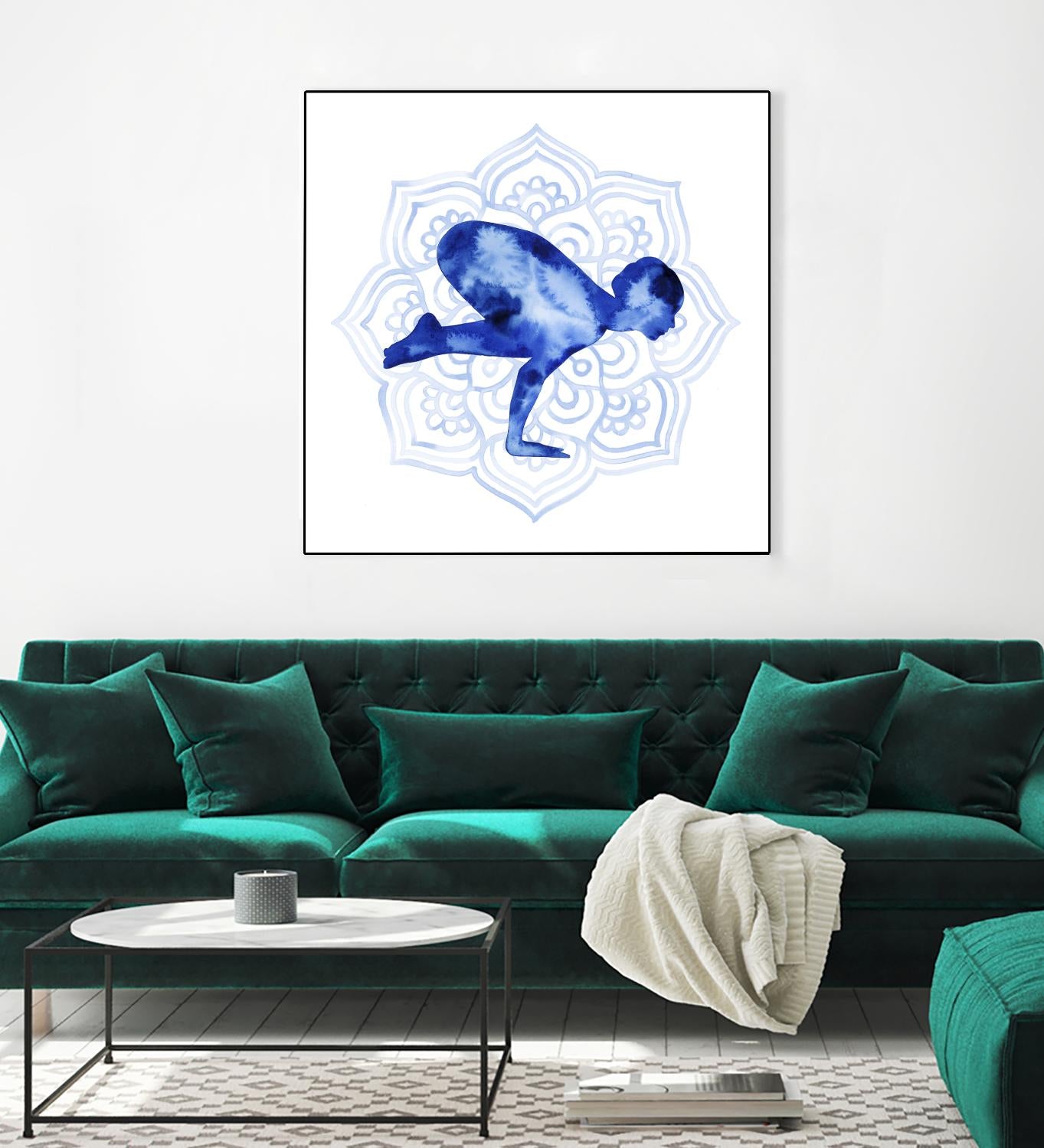Yoga Flow IV by Grace Popp on GIANT ART - blue leisure