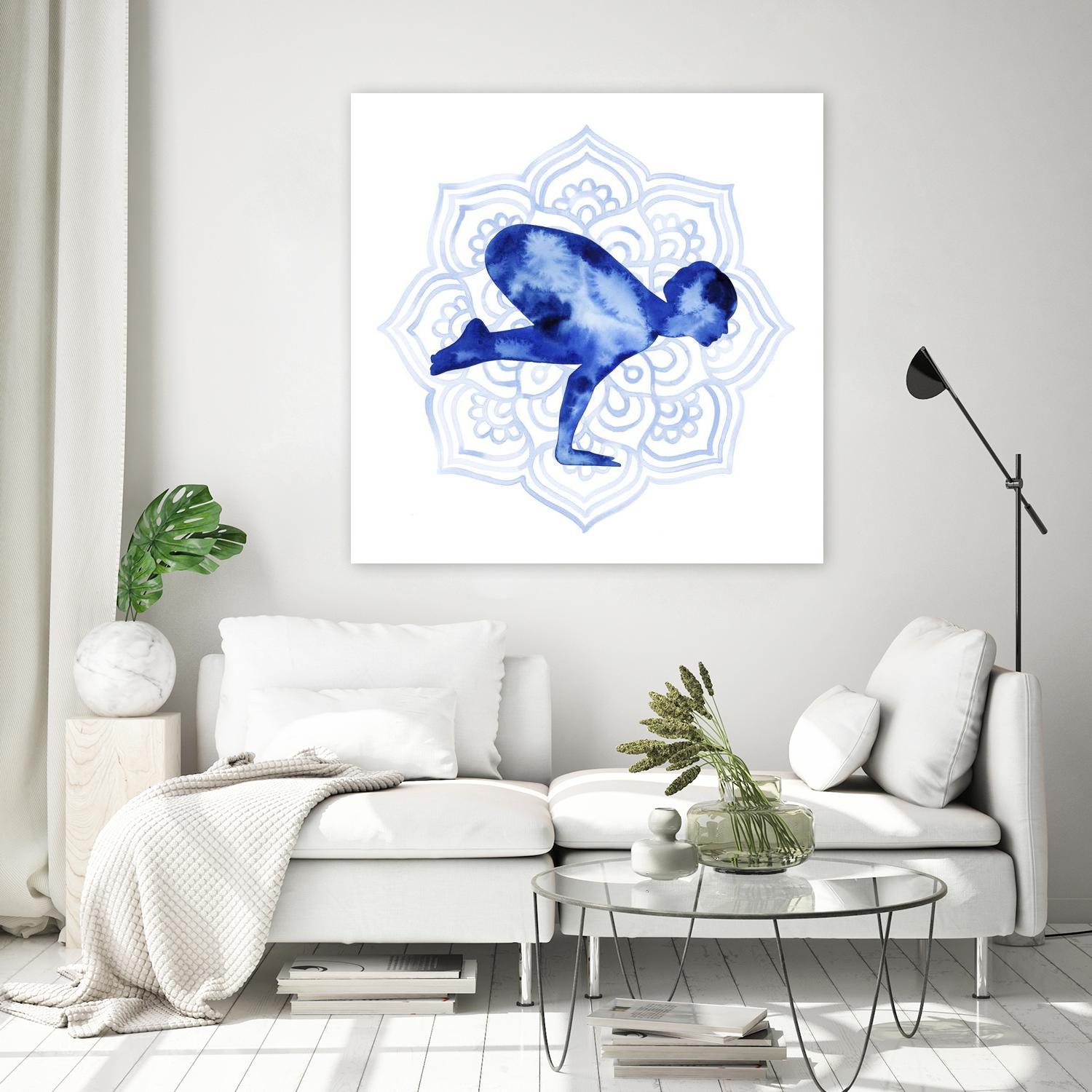 Yoga Flow IV by Grace Popp on GIANT ART - blue leisure