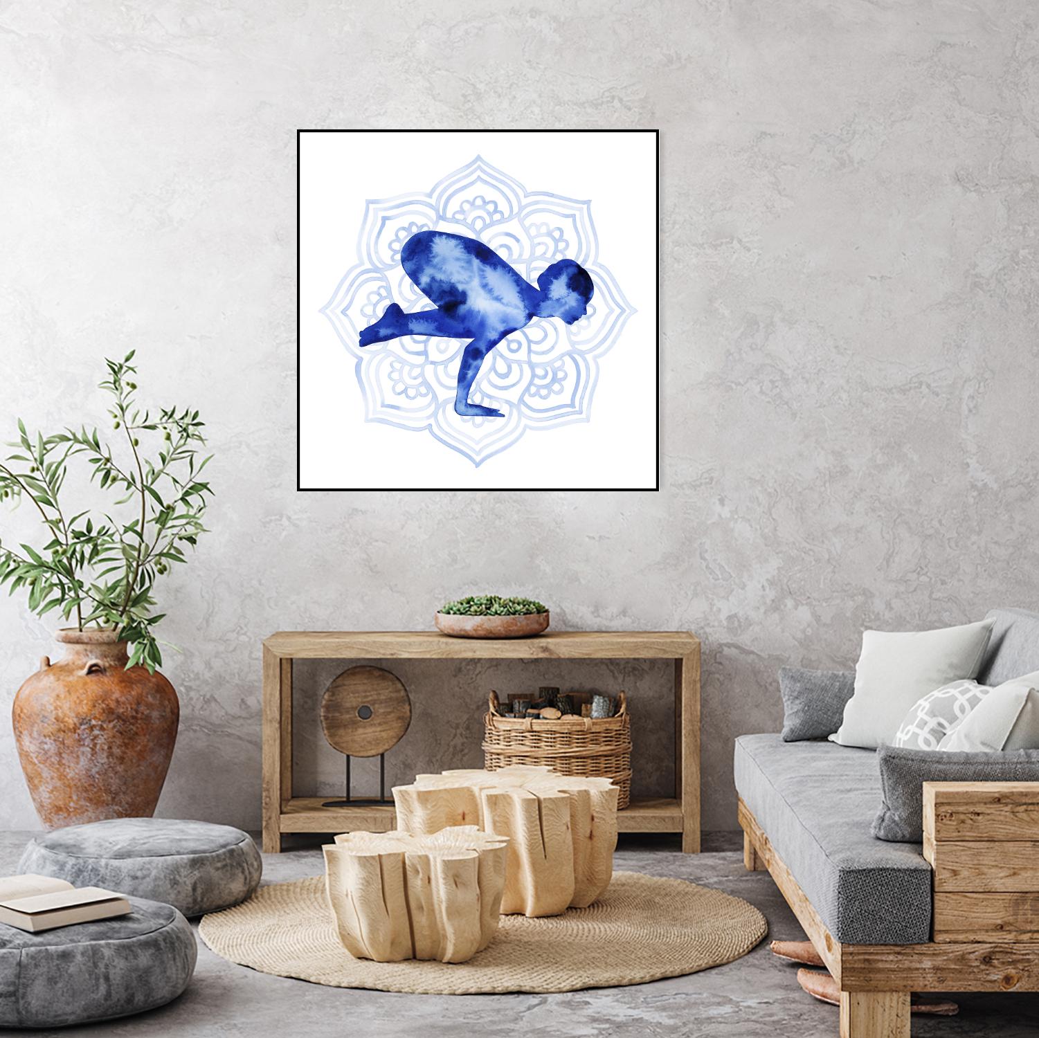 Yoga Flow IV by Grace Popp on GIANT ART - blue leisure