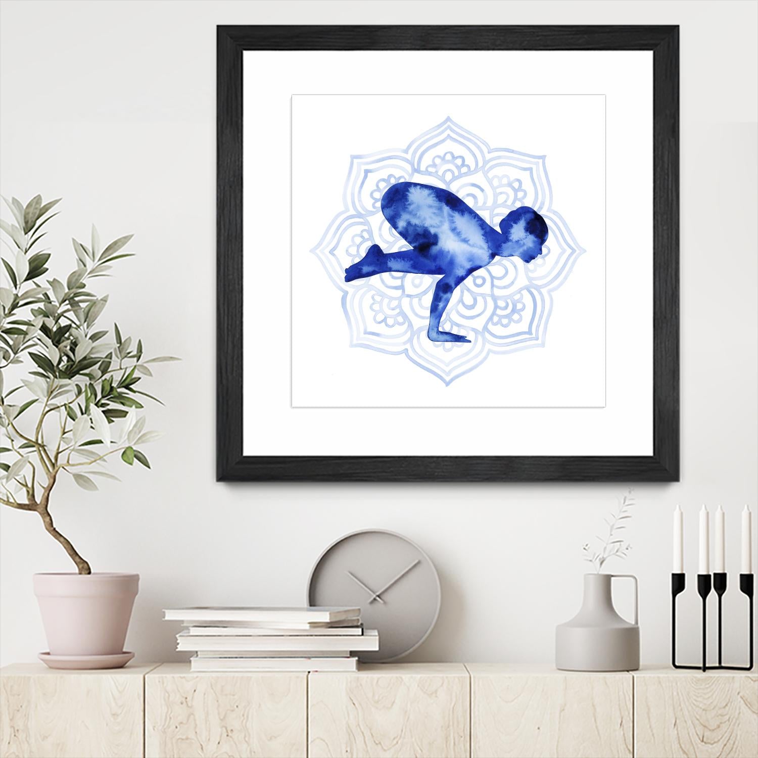 Yoga Flow IV by Grace Popp on GIANT ART - blue leisure