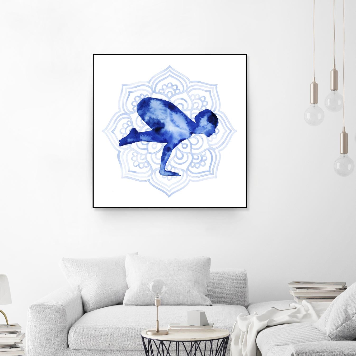 Yoga Flow IV by Grace Popp on GIANT ART - blue leisure