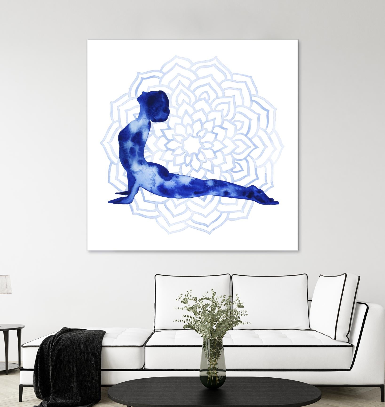 Yoga Flow VI by Grace Popp on GIANT ART - blue leisure